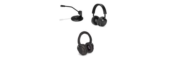 Headsets, Kopfhörer und Mikrofone