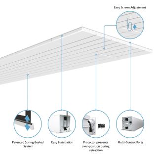 Hidetech Deckeneinbau-Leinwand, 347,9cm (137), 295,1x184,4cm, 16:10