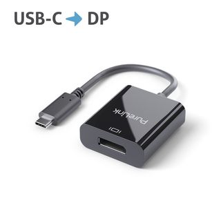 Premium Aktiver 4K USB-C / DisplayPort Portsaver Adapter ? schwarz