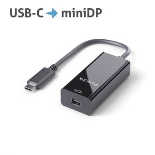 Premium Aktiver 4K USB-C / mini DisplayPort Portsaver Adapter ? schwarz