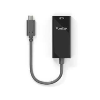 Premium Aktiver 4K USB-C / mini DisplayPort Portsaver Adapter ? schwarz