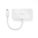Premium Active 4K USB-C / Multiformat Display Portsaver Adapter, weiß