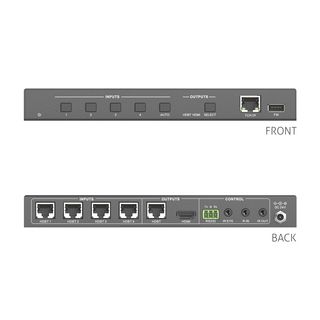 4x1 4K HDBaseT In and Out Switcher