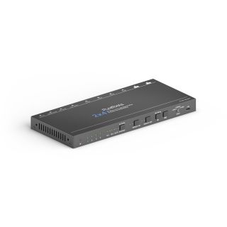 2x4 4K 18Gbps HDMI Splitter mit Scaler und Audioauskopplung