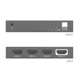 3x1 4K 18Gbps HDMI Switcher mit Auto Sense