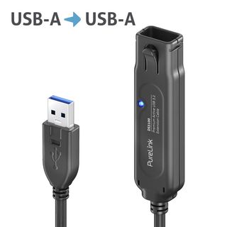 Aktives Premium USB 3.2 USB-A Verlngerungskabel - 15.00m