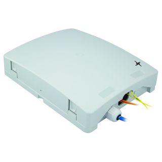 ODB54 Verteiler, 6x LCD Kupplung Pigtails farbig 12xG50/125 OM3, LC (Telegrtner H02050A0196)