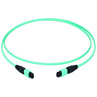 MPO aqua female patch cord 40m type A, round cable aqua 50 OM3 (Telegrtner L00836A0031)
