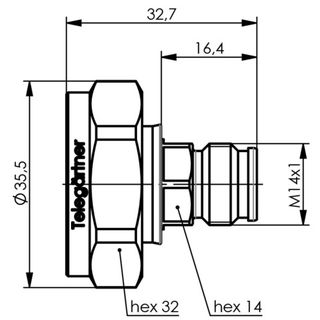 Adapter 7-16 - 2.2-5 (m-f) (Telegrtner J01122A0020)