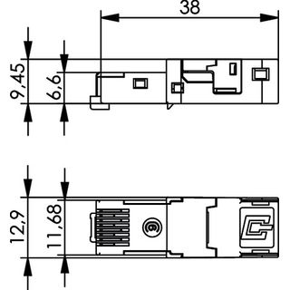 STX RJ45 Steckereinsatz, feldkonf. AWG22-26 Cat.6 Class EA (ISO) (Telegrtner J80026A0004)