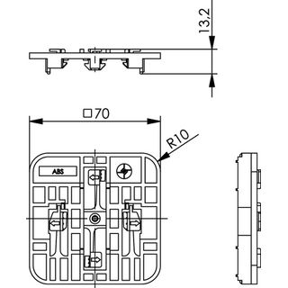 Hutschienenadapter fr Aufputz-Set (Telegrtner H02000A0054)