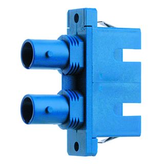 ST/SC Dupl. Adapter Single- und Multimode Keramikhlse, Kunststoffgehuse blau (Telegrtner J08082A0002)