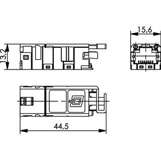 STX RJ45 Modul B Cat.6A (ISO/IEC) T568B (Telegrtner J80029A0001)