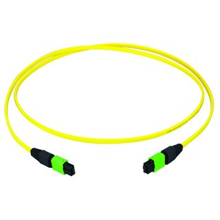 MPO APC green female patch cord 30m type A, round cable yellow 9 OS2 (Telegrtner L00836A0025)