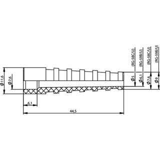 Knickschutztlle kieselgrau G1 (RG-58C/U); G41; RAL 7032 (Telegrtner B00081M1272)