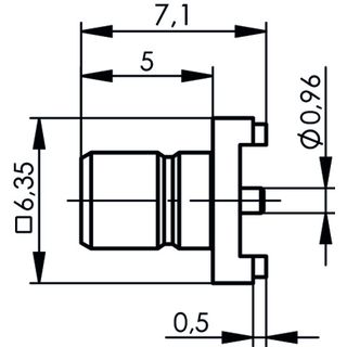 SMB LTP-Stecker in SMT AU (Telegrtner J01160A0421)