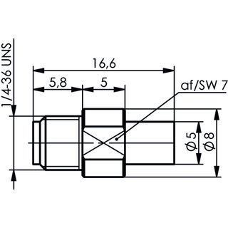 Adapter SMA-MCX (f-f) (Telegrtner J01155A0161)