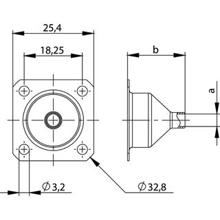 Abschirmkappe UG 177/U; Kabeldurchmesser 3,9 mm (Telegrtner C05000B0654)