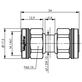 2.2-5 Kupplung Push-Pull - Screw (m-m) (Telegrtner J01462A0003)