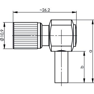 1.6/5.6 Winkelstecker Schraub G2 (RG-59B/U) (Telegrtner J01070K2001)