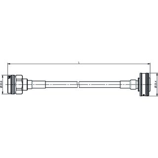 N auf 4.3-10 (Push Pull Type) Jumper Kabel 1/4 IP67 Stecker-Stecker (Telegrtner L00010Q0151)