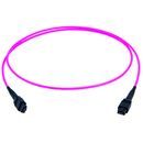 MPO black female patch cord 5m type A, round cable violet...