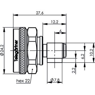 4.3-10 Kabelwinkelstecker lt/lt Screw G9 (UT-250) (Telegrtner J01440A0027)
