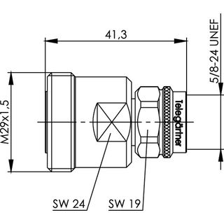 Adapter 7-16 - N, 50 Ohm (f - m) (Telegrtner J01122C0011)