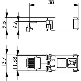 STX RJ45 Steckereinsatz AWG24-27 Cat.6A (ISO) (Telegrtner J80026A0002)