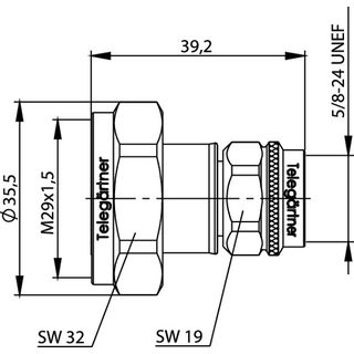 Adapter 7-16 - N, 50 Ohm (m-m) (Telegrtner J01122C0009)