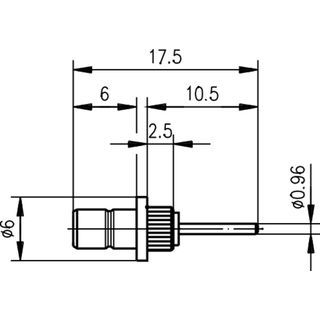 SMB-EINPRESSSTECKER 50 Ohm Einbau von vorne (Telegrtner J01160A0449)