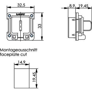 STX V6 Flansch o. Montageset fr AMJ-Modul/Kupplung (Telegrtner J00029A0042)