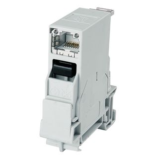 STX Tragschienen-Verbinder RJ45 Modul A Cat.6A (ISO/IEC) (Telegrtner J80023A0000)