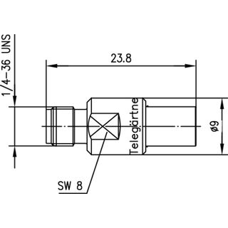Adapter SMA-SMB (F-F) 50 Ohm (Telegrtner J01155A0041)