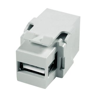 USB-Keystone (f-f) Typ A RAL 9003 (Telegrtner J00029A0086)
