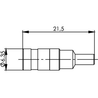 SMB-Kabelbuchse Au, 50 Ohm G7 (RG-316/U) (Telegrtner J01161A0761)