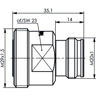 Adapter 7-16 - 4.3-10, 50 Ohm (f-f) (Telegrtner J01122C0015)