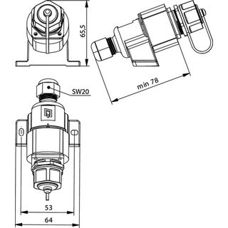 STX V1 AP-Dose RJ45 Modul B Cat.6A (ISO/IEC) (Telegrtner J80023A0017)