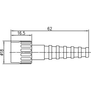 BNC-Kabelstecker, Crimp, Isoliert, SW G1 (RG-58C/U) (Telegrtner J01000A0014)