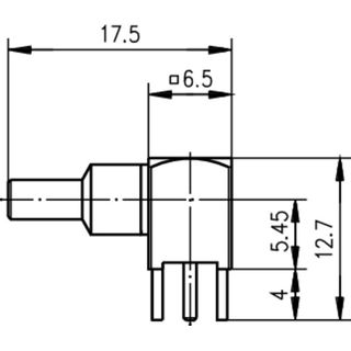 Kabelwinkelanschluss fr LTP, Cr, 4-pin G7 (RG-316/U, RG-174/U, RG-188A/U) (Telegrtner H01000B0167)