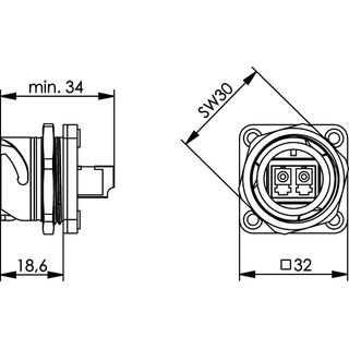 STX V1 Flanschset LC-D Kupplung MM (Telegrtner J88074A0004)