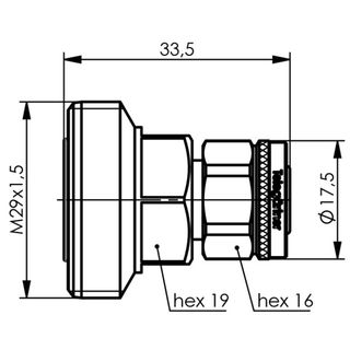 Adapter 7-16 - 2.2-5 Screw (f-m) (Telegrtner J01122A0018)