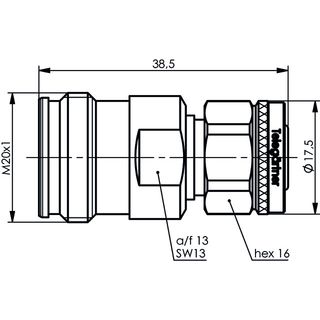 Adapter 4.3-10 auf 2.2-5 (f-m) Screw (Telegrtner J01443A0004)