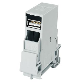 STX Tragschienen-Verbinder incl. USB Kupplung f-f Typ A-B (Telegrtner J80023A0006)