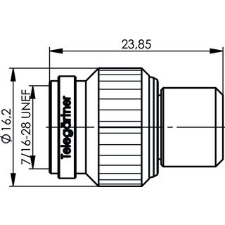 R-TNC Abschlusswiderstand 50 Ohm (m-Reverse) 1 Watt, 2.5 GHz (Telegrtner J01016R0008)