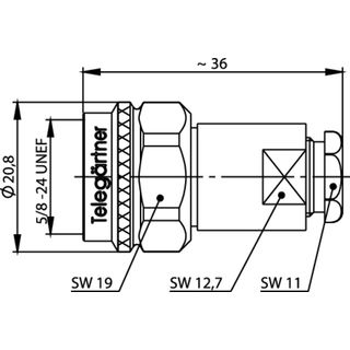 N-Kabelstecker 50 Ohm TA G1 (RG-58C/U); G5 (RG-223/U) (Telegrtner J01020C1276)