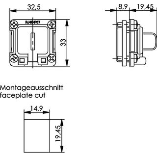 STX V6 Flansch m. Montage-Set fr AMJ-Modul/Kupplung (Telegrtner J00029A0040)