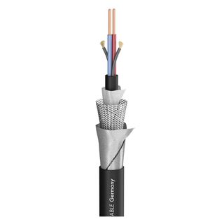 Mikrofonkabel Tempoflex Microphone; 2 x 0,34 mm; TPE  7,30 mm; schwarz, AES/EBU-tauglich, wrmebestndig bis +110C, mit ARAMID-Zugentlastung