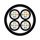 SC-Mercator; 4 x CAT.7; PVC Ø 20,80 mm; schwarz