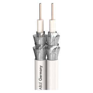 SAT-KABEL HD/UHD/DIGITAL PROFESSIONAL (RG59) SC-ASTRAL HD/UHD; 2 x 0,80; PVC; 75 O; wei